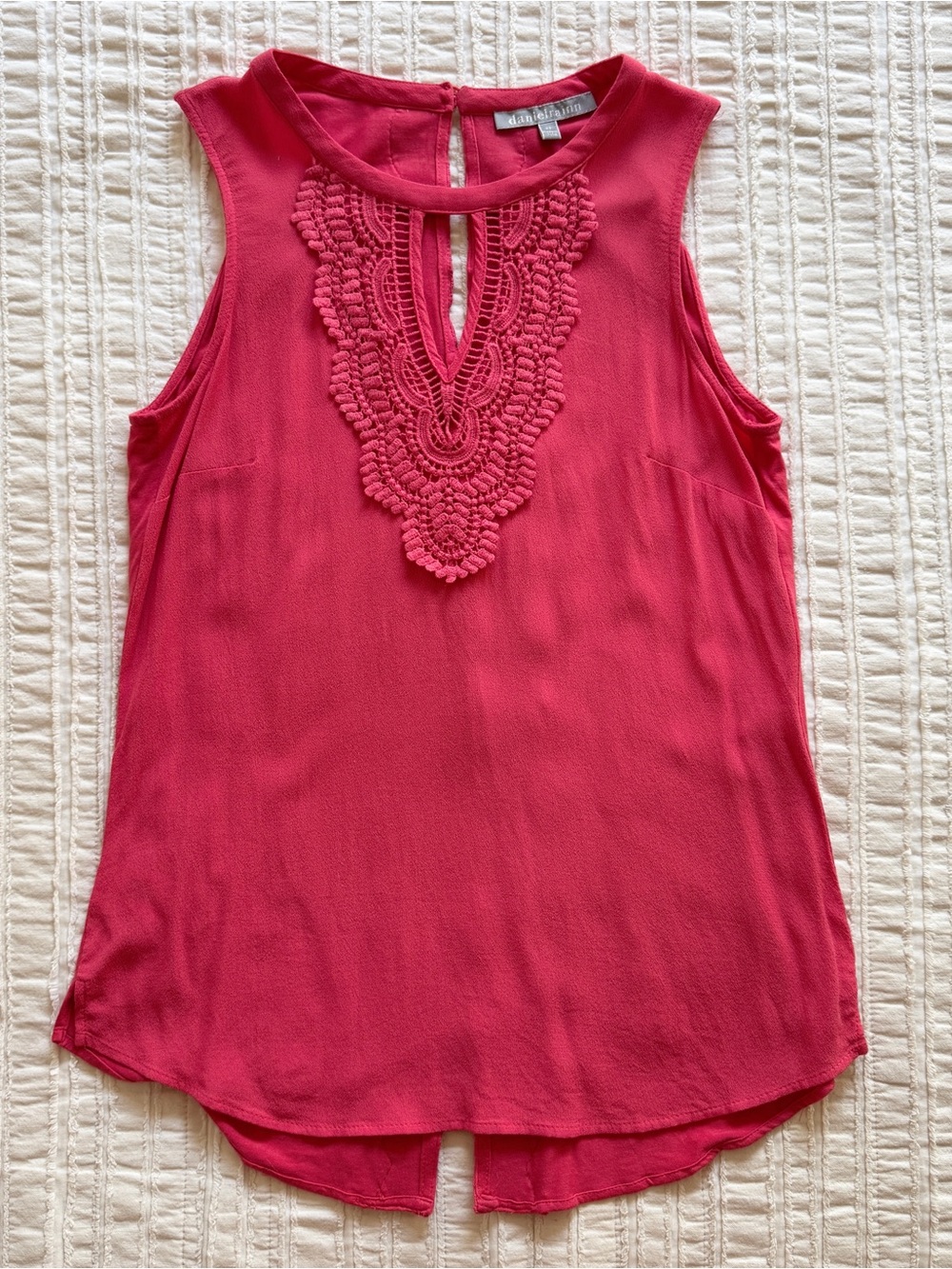 Daniel Rainn Quin Keyhole Crochet Tank Top XS